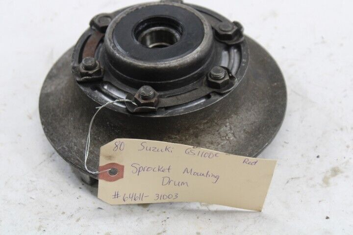 OEM Suzuki Motorcycle Sprocket Mounting Drum 64611-31003 1980 GS1100E Red