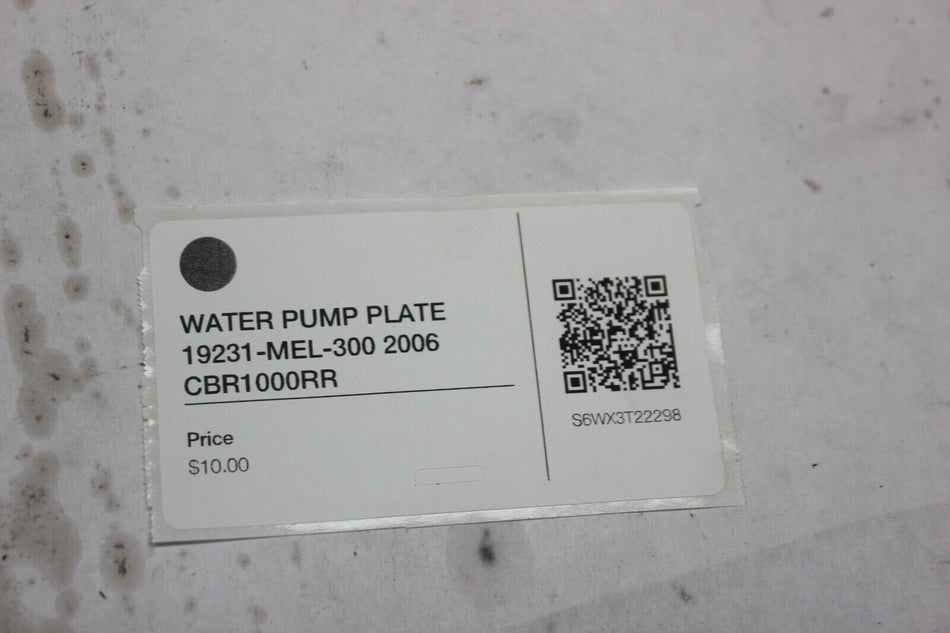 WATER PUMP PLATE 19231-MEL-300 2006 CBR1000RR