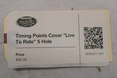 Timing Points Cover "Live To Ride" 5 Hole Harley Davidson