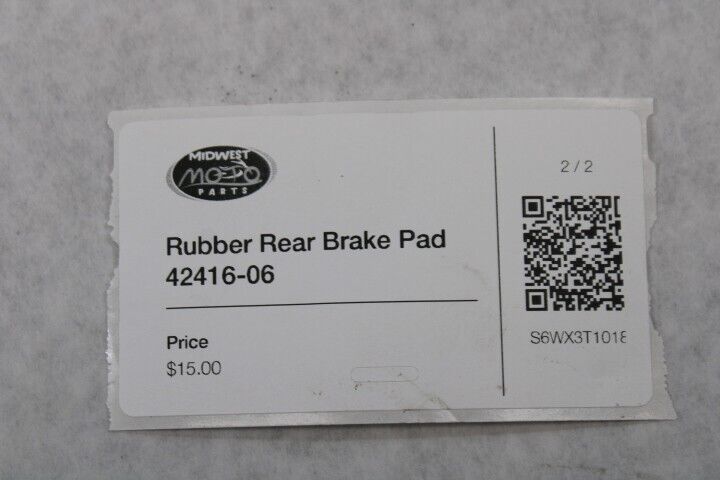Rubber Rear Brake Pad 42416-06 Harley Davidson
