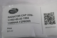 RADIATOR CAP 22W-12462-00-00 1994 YAMAHA FZR600R