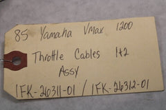 Throttle Cables Assy 1 & 2 1FK-26311, 26312-01 1990 Yamaha Vmax VMX12 1200