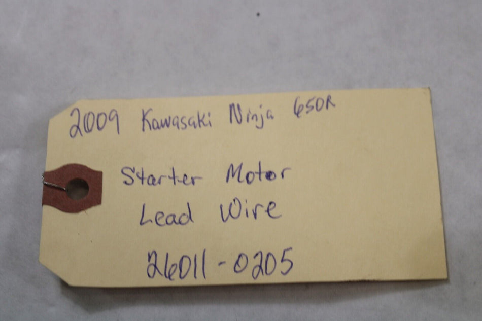 Starter Motor Lead Wire 26011-0205 2009 Kawasaki 650R Ninja EX650C9F