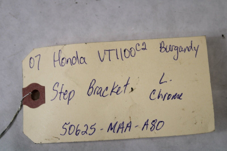 Step Bracket Left Chrome 50625-MAA-A80 2007 Honda Shadow Sabre VT1100C2