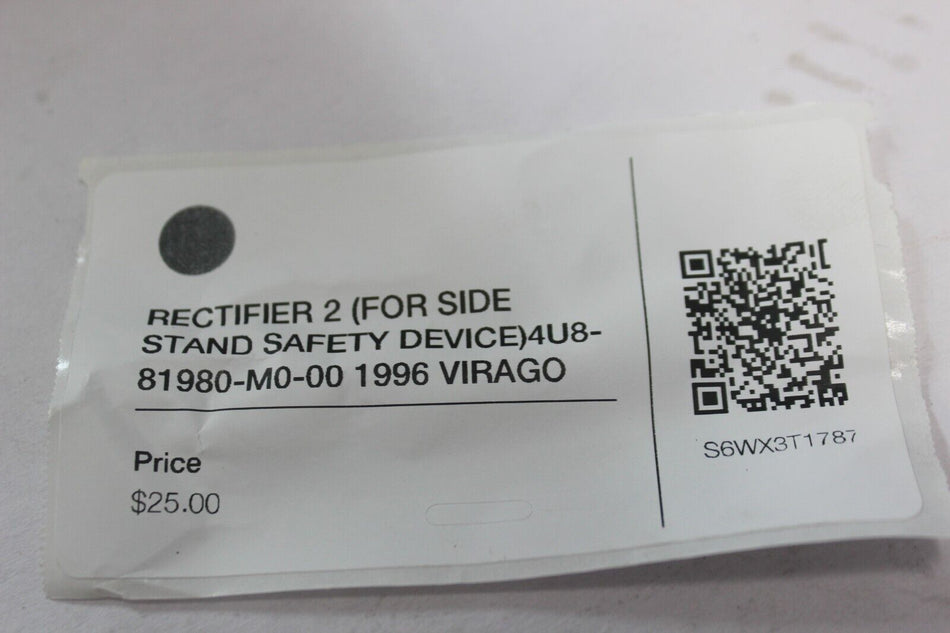 RECTIFIER 2 (FOR SIDE STAND SAFETY DEVICE) 4U8-81980-M0-00 1996 VIRAGO XV1100S