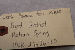 Front Footrest Return Spring 4NK-27426-00 2002 Yamaha RoadStar XV1600A