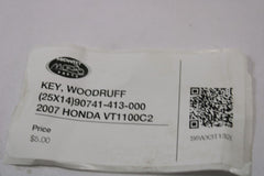 KEY, WOODRUFF (25X14) 90741-413-000 2007 HONDA VT1100C2