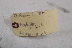 Headlight Headlamp Unit 33120-431-671 1983 Honda Goldwing GL1100