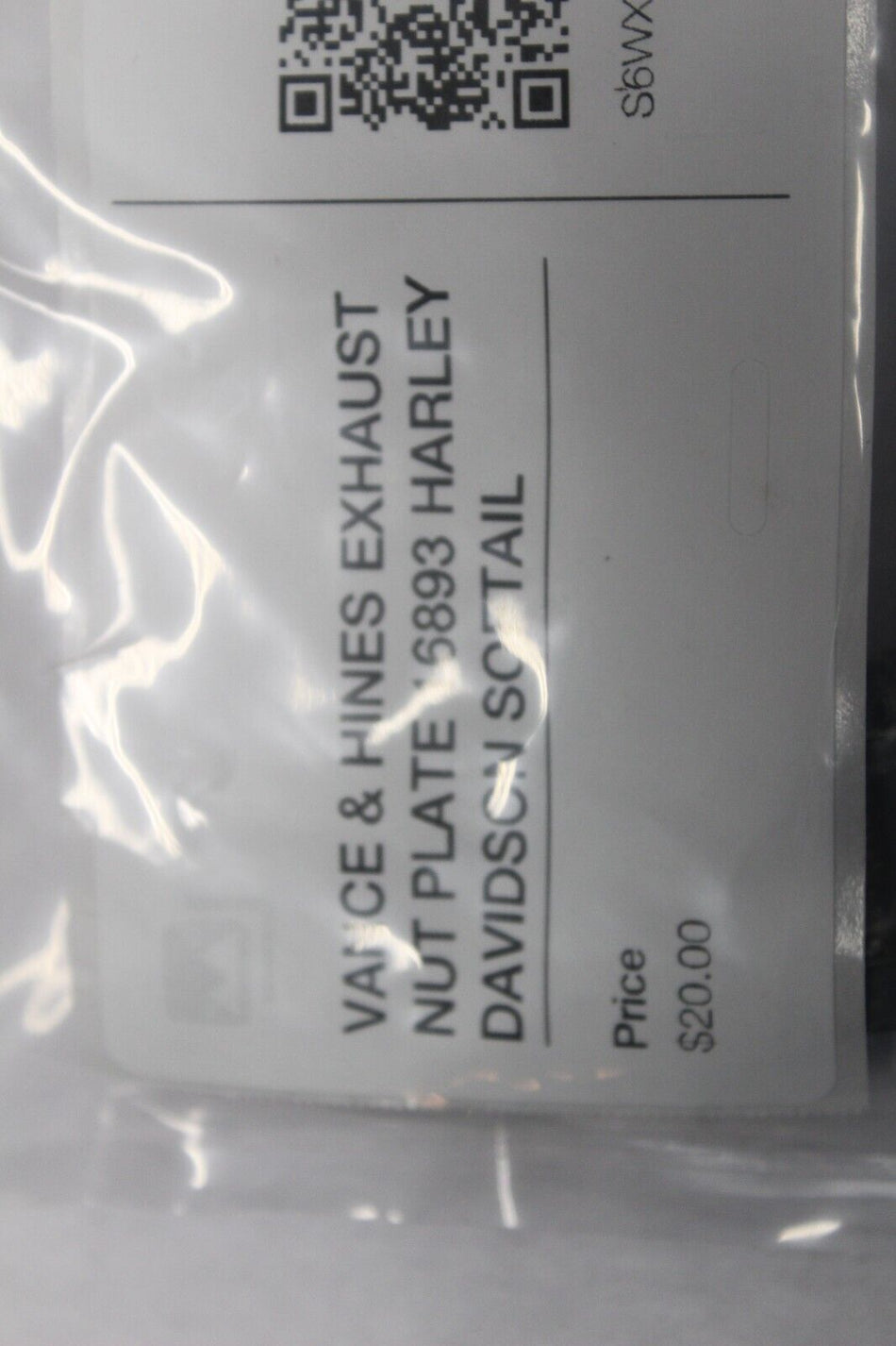 VANCE & HINES EXHAUST NUT PLATE 16893 HARLEY DAVIDSON SOFTAIL