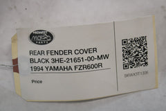 REAR FENDER COVER BLACK 3HE-21651-00-MW 1994 YAMAHA FZR600R