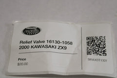 Relief Valve 16130-1058 2000 KAWASAKI ZX9 2000 Kawasaki ZX-9R