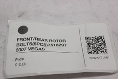 FRONT/REAR ROTOR BOLTS (6PCS) 7518297 2007 Victory Vegas 8 Ball