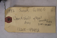 1982 Suzuki GS1100G Z Crankshaft w/Signal Generator 12200-49402, 33110-493A0