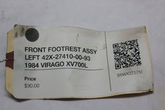 FRONT FOOTREST ASSY LEFT 42X-27410-00-93 1984 Yamaha VIRAGO XV700L