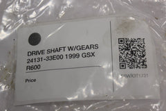 DRIVE SHAFT W/GEARS 24131-33E00 1999 GSX R600